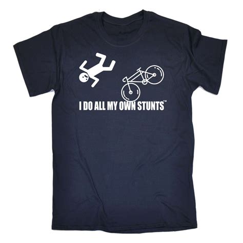 funny t shirt i do all my own stunts bicycle bike tshirt t shirt