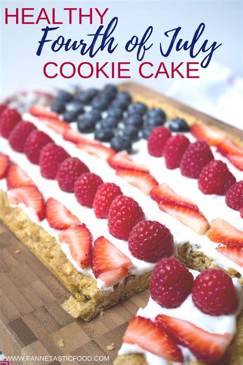 Healthy 4th Of July Cookie Cake Recipe Fannetastic Food Registered
