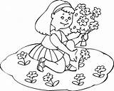 Coloring Fun Girls Pages Flowers Summer Clipart Colouring Children Library sketch template