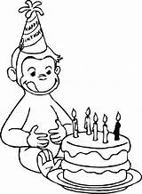 George Curious Coloring Pages Birthday Getcoloringpages sketch template