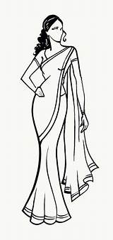 Saree Sari Shape Embroidery Sketching источник sketch template