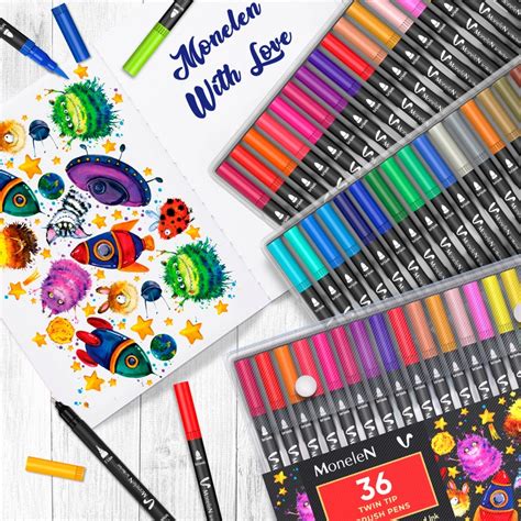 coloring markers set  adults kids  dual brush pens fine etsy