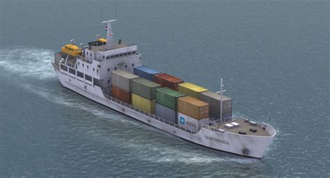 model  small cargo container ship