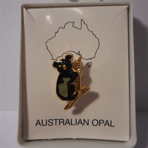 Jewelry Australian Opal Koala Bear Pin Brooch Poshmark