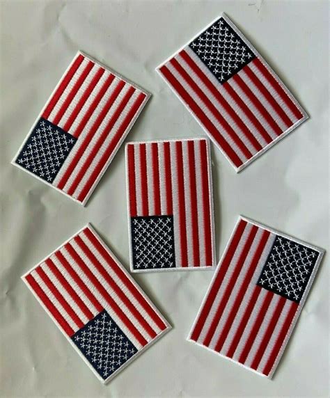 usa american flag embroidered iron  patch  patches  etsy