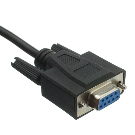 ft black serial cable ul db female rs