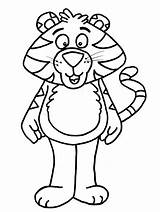 Coloring Animals Pages Tigers Tiger2 Book Advertisement sketch template