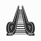 Escalator Stairs Icon Staircase Moving Iconfinder Editor Open sketch template