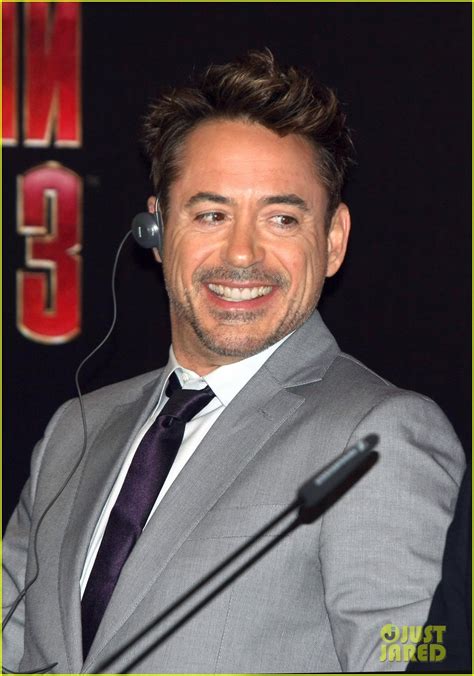 Robert Downey Jr Iron Man 3 Photo Call And Conference In Moscow
