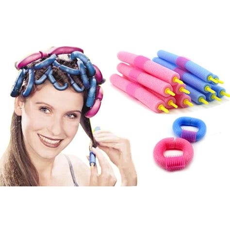 pcs soft foam anion bendy twist colorful plastic hair rollers flexi