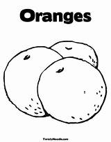 Coloring Oranges Pages Fruit Preschool Kids Orange Printable Activities Popular Template Twistynoodle sketch template