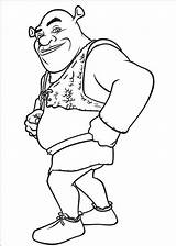 Shrek Coloring Pages Kids Printable Colouring sketch template