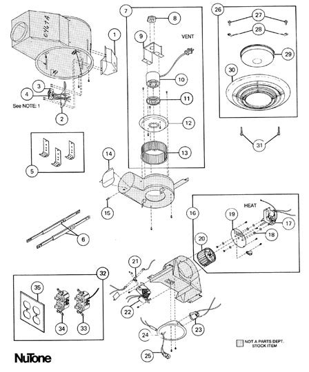 nutone qt heater parts