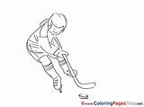 Coloring Hockey Ice Pages Children Man Sheet Title sketch template
