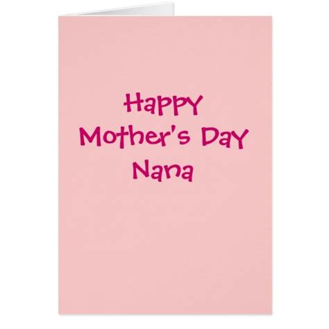 happy mothers day nana card zazzle