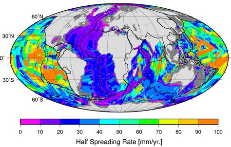 muller  al  age spreading rates  spreading symmetry   worlds ocean crust ncei