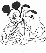 Mickey Coloring Mouse Pages Printable sketch template
