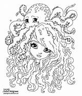 Jadedragonne Lineart Octopus Deviantart Coloring Pages Jade sketch template