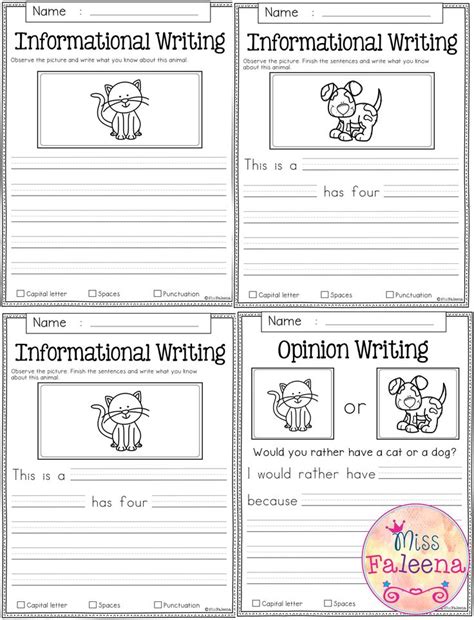 writing prompts kindergarten writing activities st grade