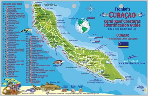 bolcom franko maps fish card curacao dive sites fish id card coral reef creatures