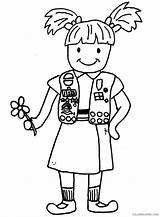 Coloring4free Scout Coloring Pages Girl Daisies Related Posts sketch template
