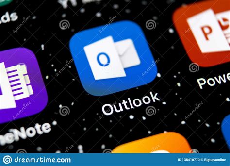 Microsoft Outlook Office Application Icon On Apple Iphone