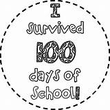 School Coloring 100 Days Survived Pages Wecoloringpage sketch template