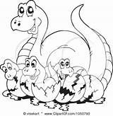 Dinosaur Coloring Pages Royalty Family Hatchlings Clipart Visekart Printable Illustration Dinosaurier Familie Rf Und Clip Dinosaurs Rex Print Eggs Illustrations sketch template