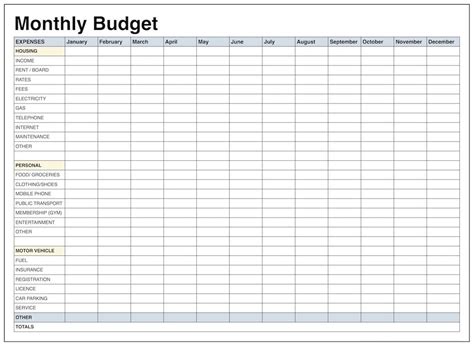 blank monthly budget template  httptemplatedocsnetbudget
