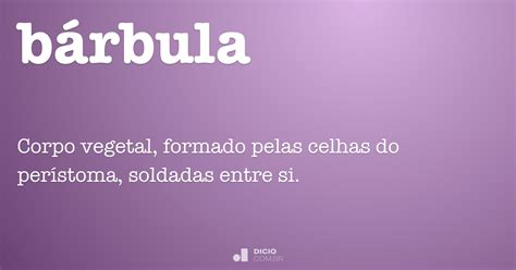 barbula dicio dicionario  de portugues