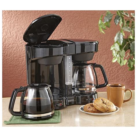 dual coffee maker black  kitchen appliances  sportsmans guide