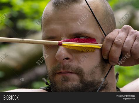 portrait man aiming image photo  trial bigstock