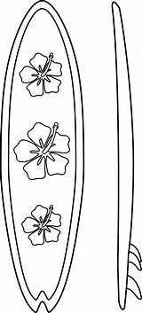 Surfboard Surfboards Surf Coloring Pages Board Outline Clip Clipart Surfing Drawings Hawaiian Line Drawing Print Hawaii Transparent Kids Beach Sweetclipart sketch template