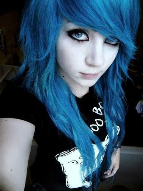 21 best blue emo hair images on pinterest colourful hair coloured hair and girls girls girls