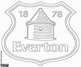Everton Coloring Pages Premier League Football Emblem Emblems Flags England Badge Liverpool City Printable Manchester Fc sketch template