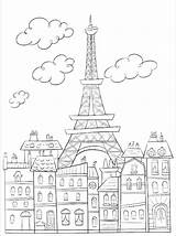 Eiffelturm Lugares Emblematicos Malvorlagen sketch template