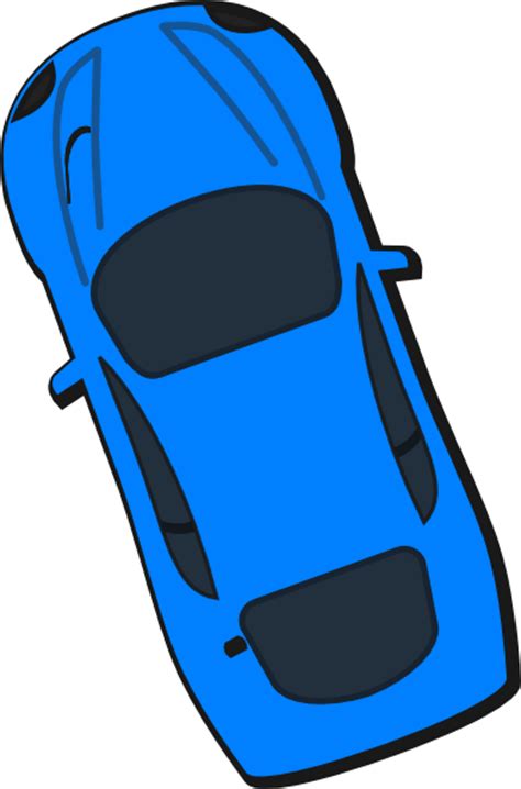 Blue Car Top View 110 Clip Art At Vector