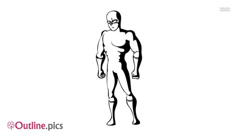 super hero outline drawing images pictures