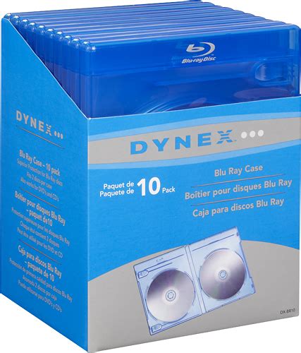 dynex blu ray disc cases  pack blue dx br  buy