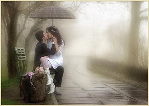Hot Couple Kissing In Rain