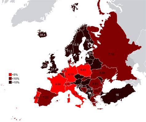European Countries With Percentage Living In Largest City