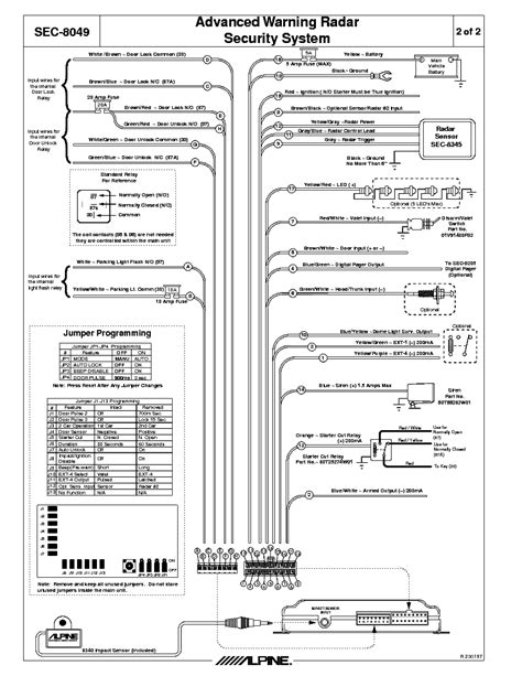 alpine sec  mobile security system wiring diagram service manual  schematics