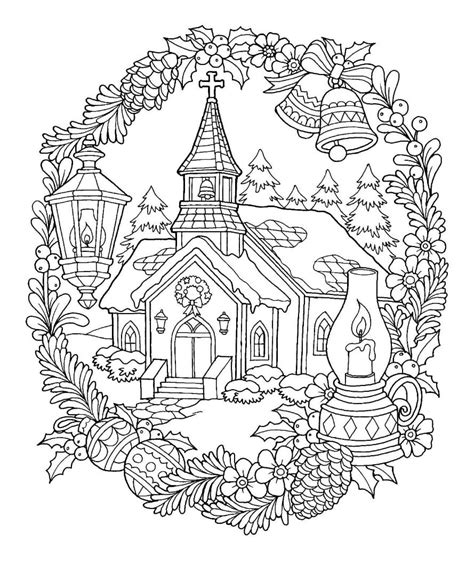 christmas church coloring pages warehouse  ideas