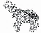 Coloring Elephant Pages Adults Printable Mandala Indian Print Henna Mehndi Elephants Getcolorings Color Amazing Tattoo Eleph Paisley Comments статьи источник sketch template
