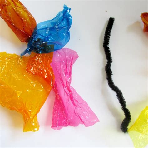 candy wrapper butterflies