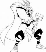 Thor Hammer Superheroes Boys Colorkiddo sketch template