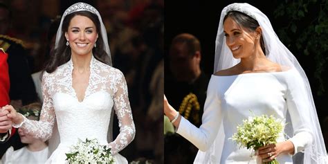 how meghan markle s royal wedding dress compares to kate middleton s dress