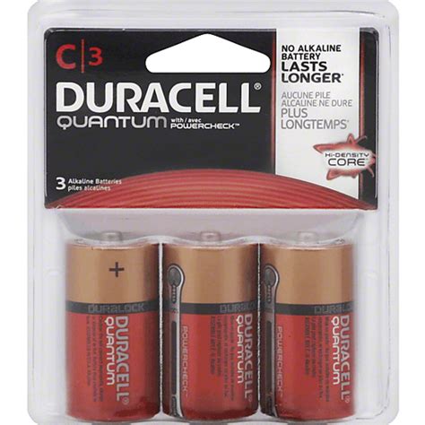 Quantum Duracell Quantum C Alkaline Batteries 3 Count Batteries
