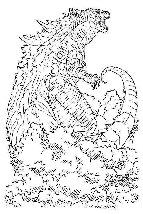 godzilla coloring pages printable  printable coloring pages