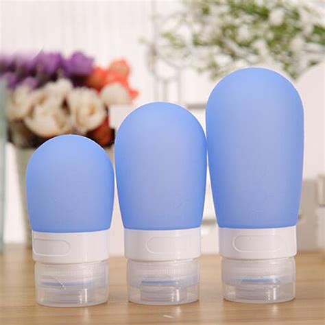 silicone gel press refillable bottles empty lotion shampoo